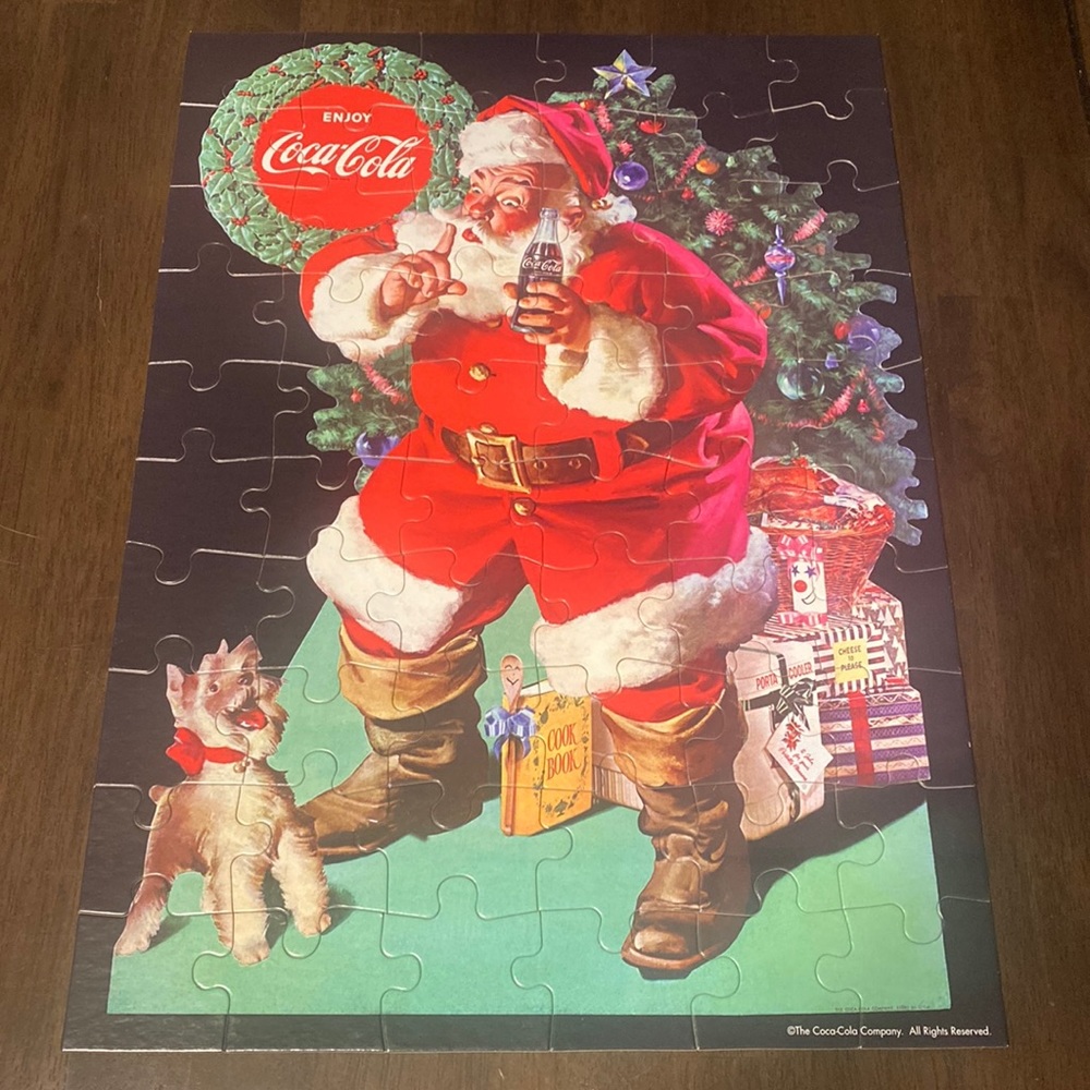 2001 Hallmark Coca-Cola Santa Christmas 60-Piece Jigsaw Puzzle